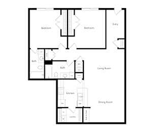 2 beds, 2 baths, 1,188 sqft, $2,175