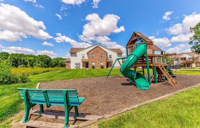 the preserve at ballantyne commons park with playground and benches