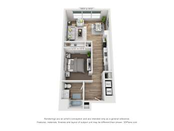1 bed, 1 bath, 745 sqft, $1,787