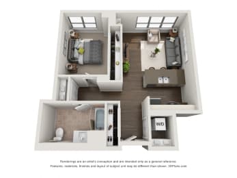 1 bed, 1 bath, 731 sqft, $2,680