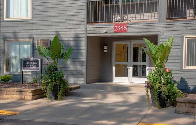 Exterior_leasing office at Hillsborough Apartments, Roseville, 55113
