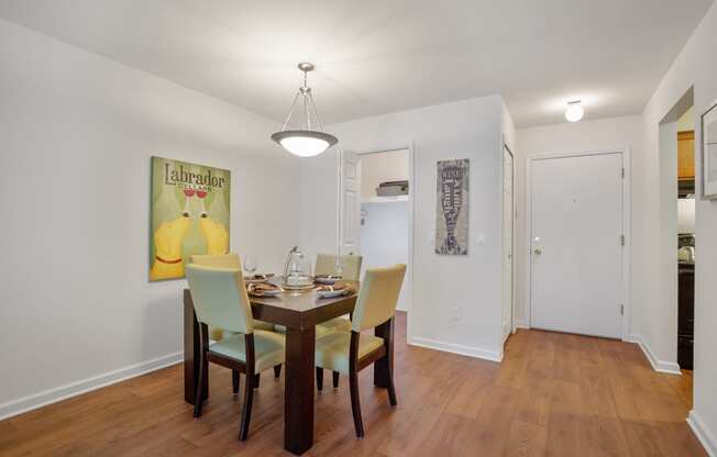 One Bedroom Dining Area and Closet at Lakeside Village Apartments Clinton Township MI