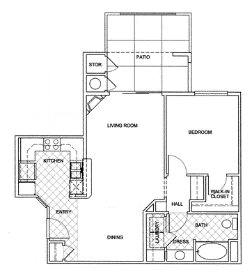 1 bed, 1 bath, 745 sqft, $2,288