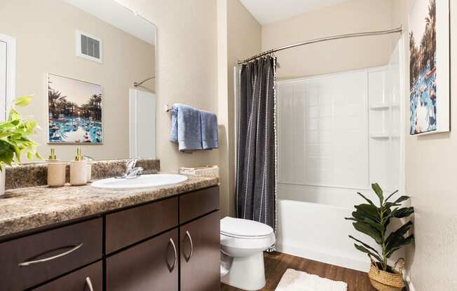 our apartments at the district feature a modern bathroom