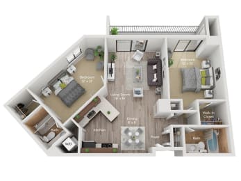 2 beds, 2 baths, 1,168 sqft, $2,793