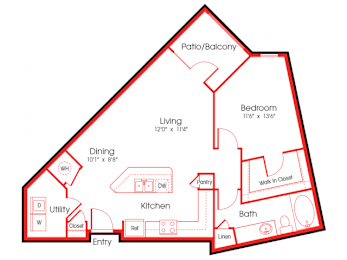 1 bed, 1 bath, 789 sqft, $2,007