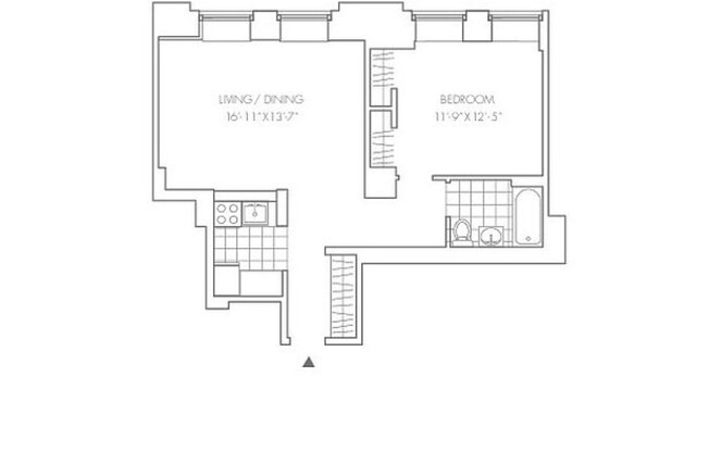 1 bed, 1 bath, $3,935, Unit 4203