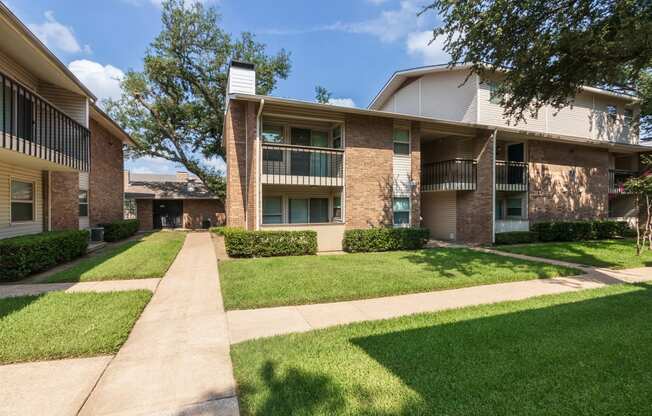 This is a photo of building exteriors/grounds at Preston Park Apartments in Dallas, TX