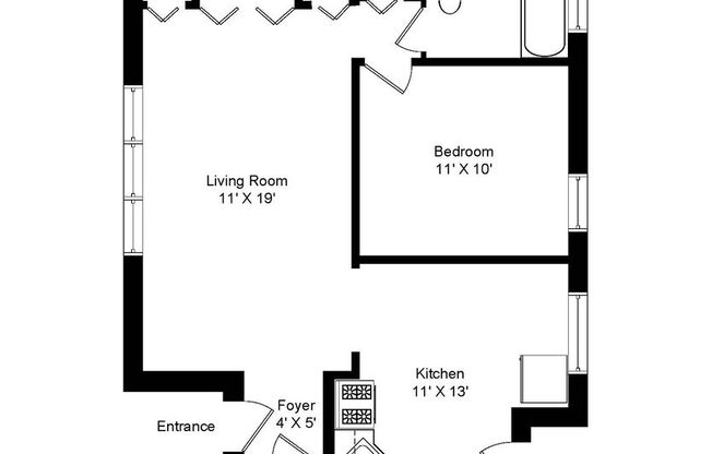1 bed, 1 bath, 645 sqft, $2,100, Unit 3523-3E