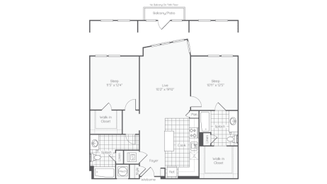 2 beds, 2 baths, 1,051 sqft, $3,085