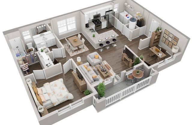 1 bed, 1 bath, 1,006 sqft, $1,547