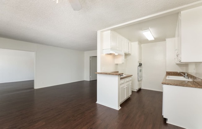 Kitchen with White Appliances and White Cabinets