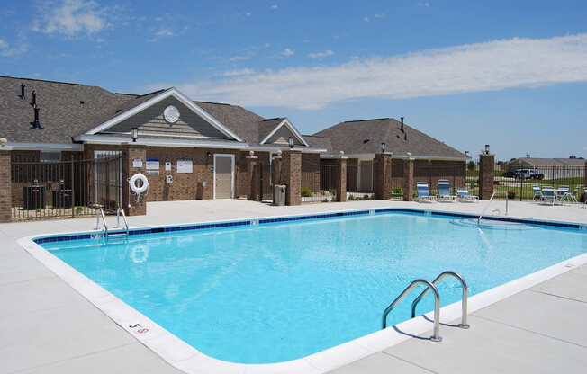 Community Clubhouse With Swimming Pool at Hunters Pond Apartment Homes, Champaign, Illinois