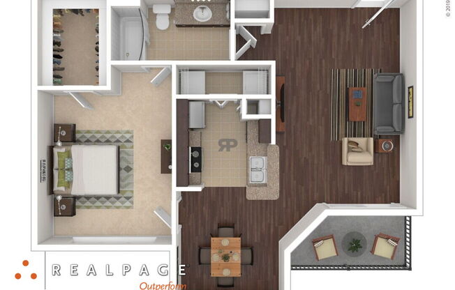 1 bed, 1 bath, 739 sqft, $1,110