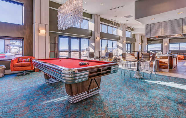 Resident Lounge with Billiards Table