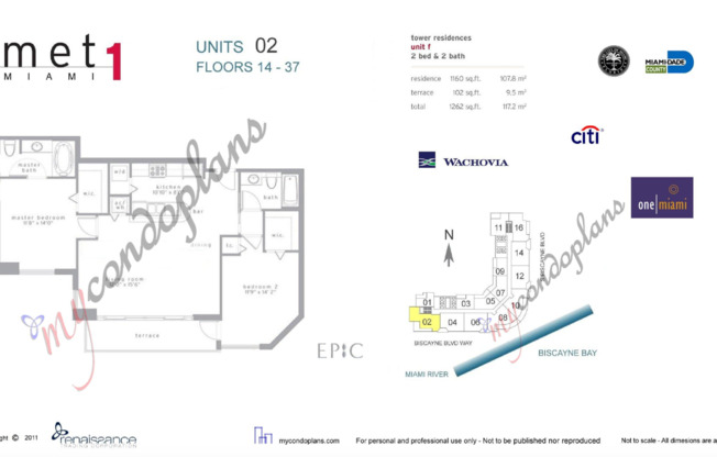 2 beds, 2 baths, $3,750, Unit #T2302
