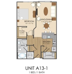 1 bed, 1 bath, 794 sqft, $1,900