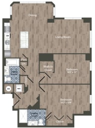 2 beds, 2 baths, 978 sqft, $3,201