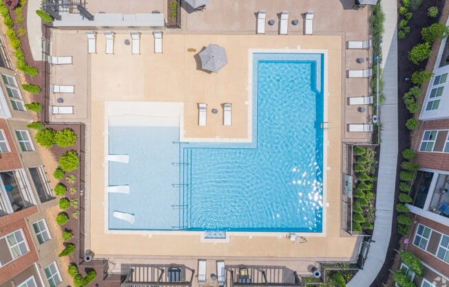Aerial View of Pool at Paxton Cool Springs in Franklin, TN