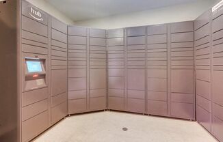 Fulton's Crossing and Landing Apartments amazon lockers