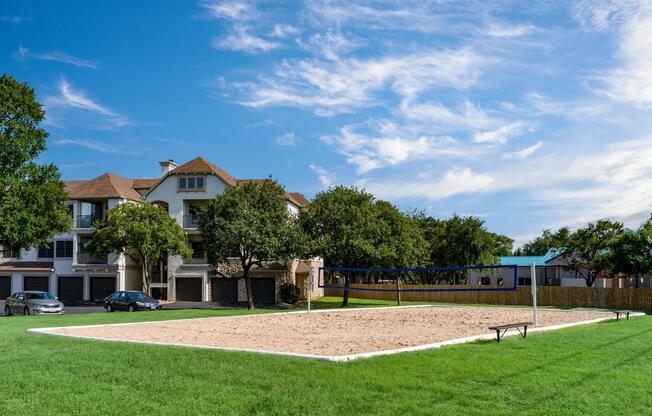 Bump, set, and spike just seconds from home with your own sand volleyball court at Alister Sunset Valley.