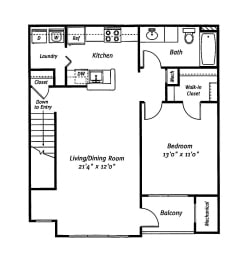 1 bed, 1 bath, 768 sqft, $2,769