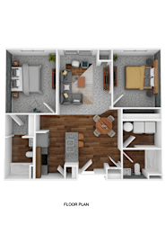 2 beds, 2 baths, 917 sqft, $1,225