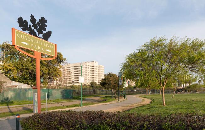 Guadalupe River Park offers open green space, paths, and outdoor recreation close to the community.