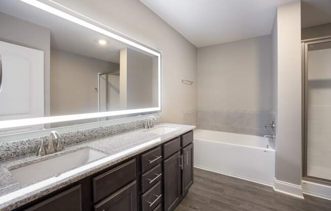 Model 1 Bathroom at Capital Grand Apartments in Tallahassee, FL