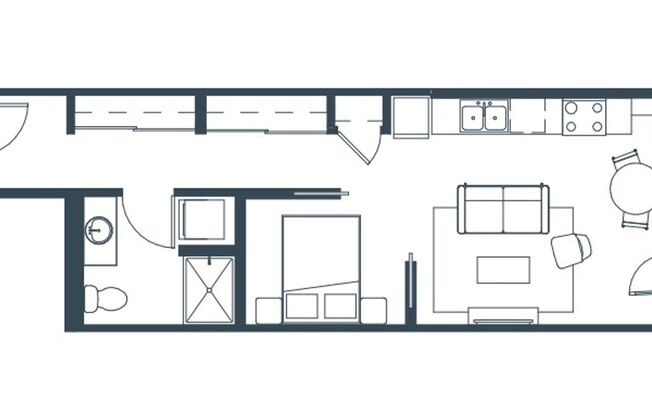1 bed, 1 bath, 520 sqft, $2,115, Unit 517
