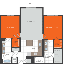 2 beds, 2 baths, 1,110 sqft, $3,251