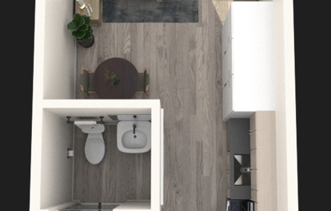 Studio, 1 bath, 320 sqft, $1,658, Unit 106