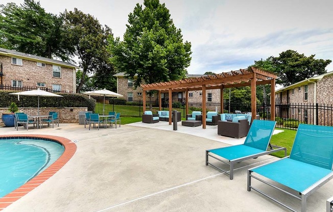 Refreshing Swimming Pool and Relaxing Lounge Cabana Areas at Artesian East Village, Atlanta, GA 30316