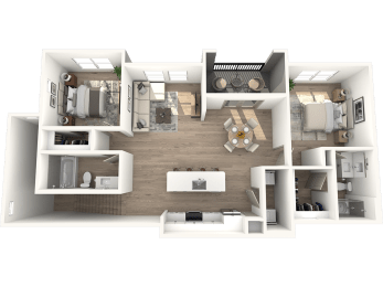 2 beds, 2 baths, 1,187 sqft, $2,475