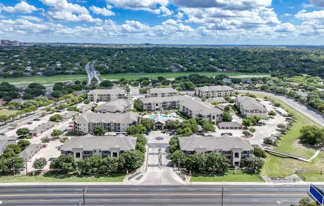 aerial view of Boardwalk Med Center apartments 7838 Huebner Rd., San Antonio, TX 78240