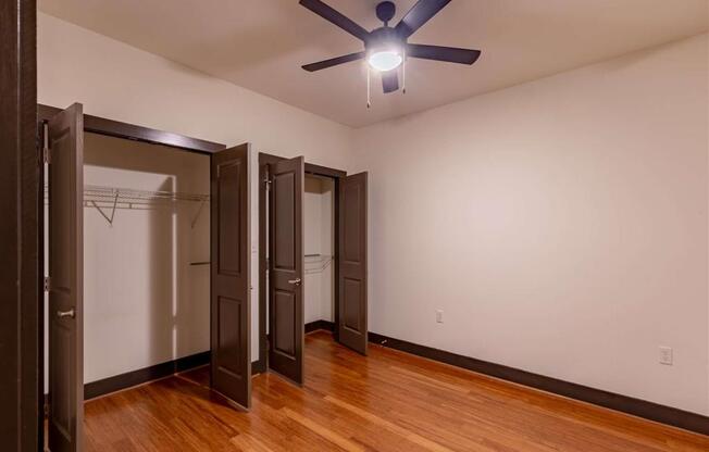 Closet space at The Masonry Apartments