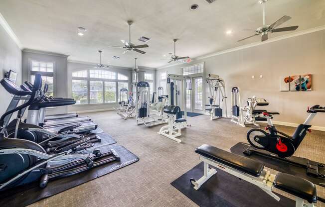 Courtney Station Apartments - State-of-the-art fitness center with free weights