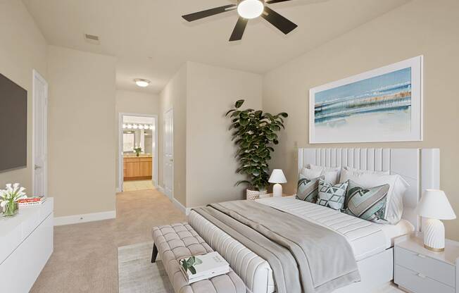 Large bedroom at The Marque Apartments, 20155