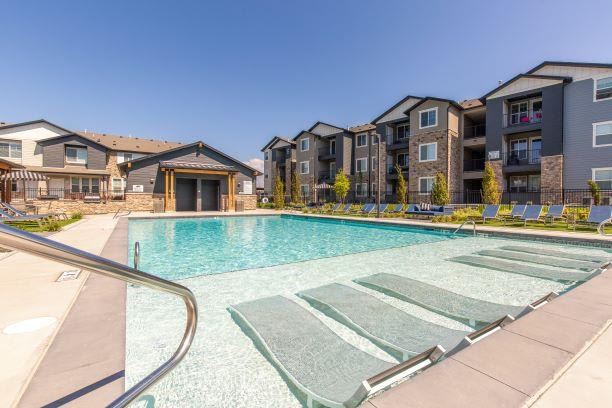 Swimming Pool at Parc on 5th Apartments & Townhomes in American Fork Utah