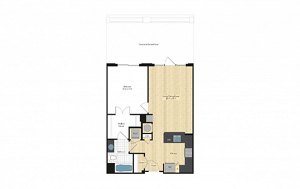 1 bed, 1 bath, 711 sqft, $2,639
