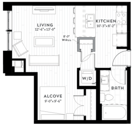 Studio, 1 bath, 510 sqft, $1,425