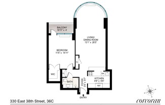 1 bed, 1 bath, 786 sqft, $5,200, Unit 36C
