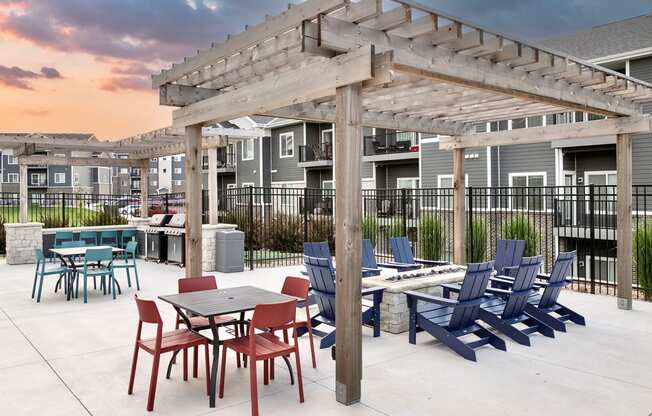 Grilling area at The 8801 in Lincoln, NE