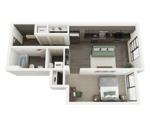 1 bed, 1 bath, 665 sqft, $1,535