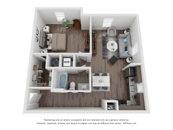 1 bed, 1 bath, 646 sqft, $1,183