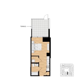 Studio, 1 bath, 404 sqft, $1,470