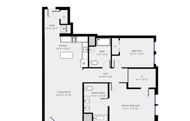 2 beds, 2 baths, $5,000