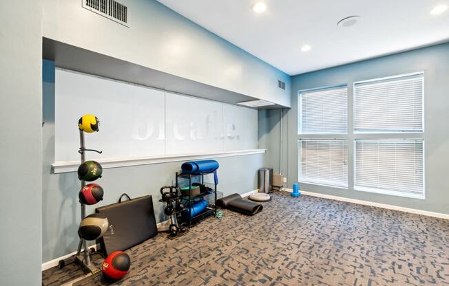 the preserve at ballantyne commons fitness room with exercise equipment