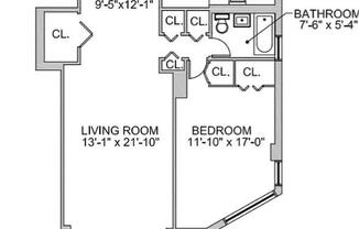 1 bed, 1 bath, 920 sqft, $7,000, Unit 5B