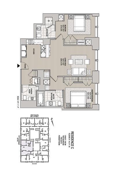 2 beds, 2.5 baths, 1,168 sqft, $8,450, Unit 47-C